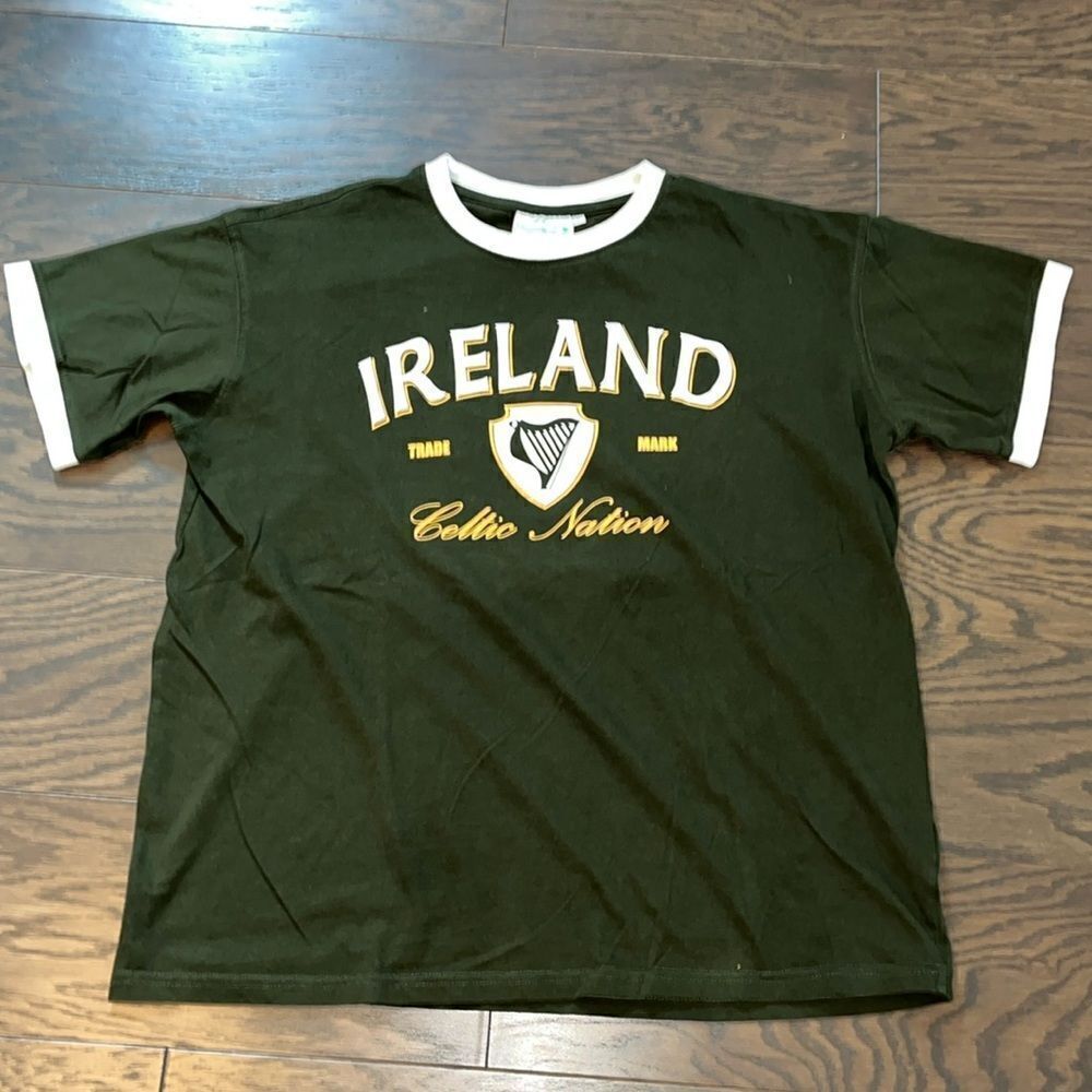 Ireland Lansdowne Celtic Nation Harp Irish T shirt Rugby Soccer Gaelic Men’s L